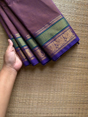 RF1145 Dual tone honey shade Kanchi cotton saree