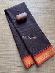Small Checks / Podi Kattam Kanchi Cotton Saree