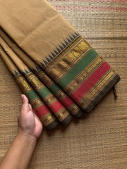 RF1182 Beige shade Kanchi cotton saree ~ Silk saree inspired