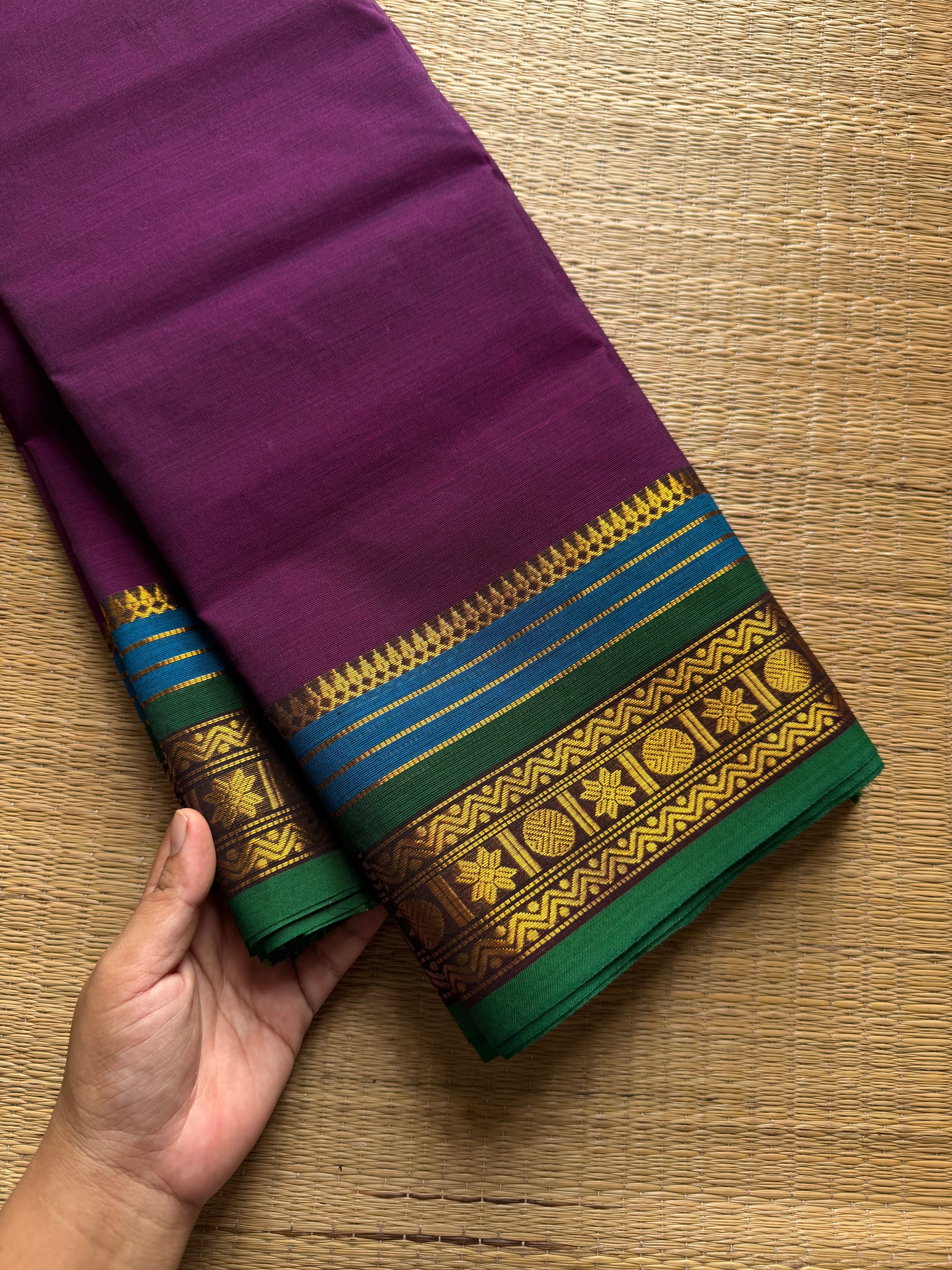 RF1227 Purple shade Kanchi cotton saree ~ Silk saree inspired