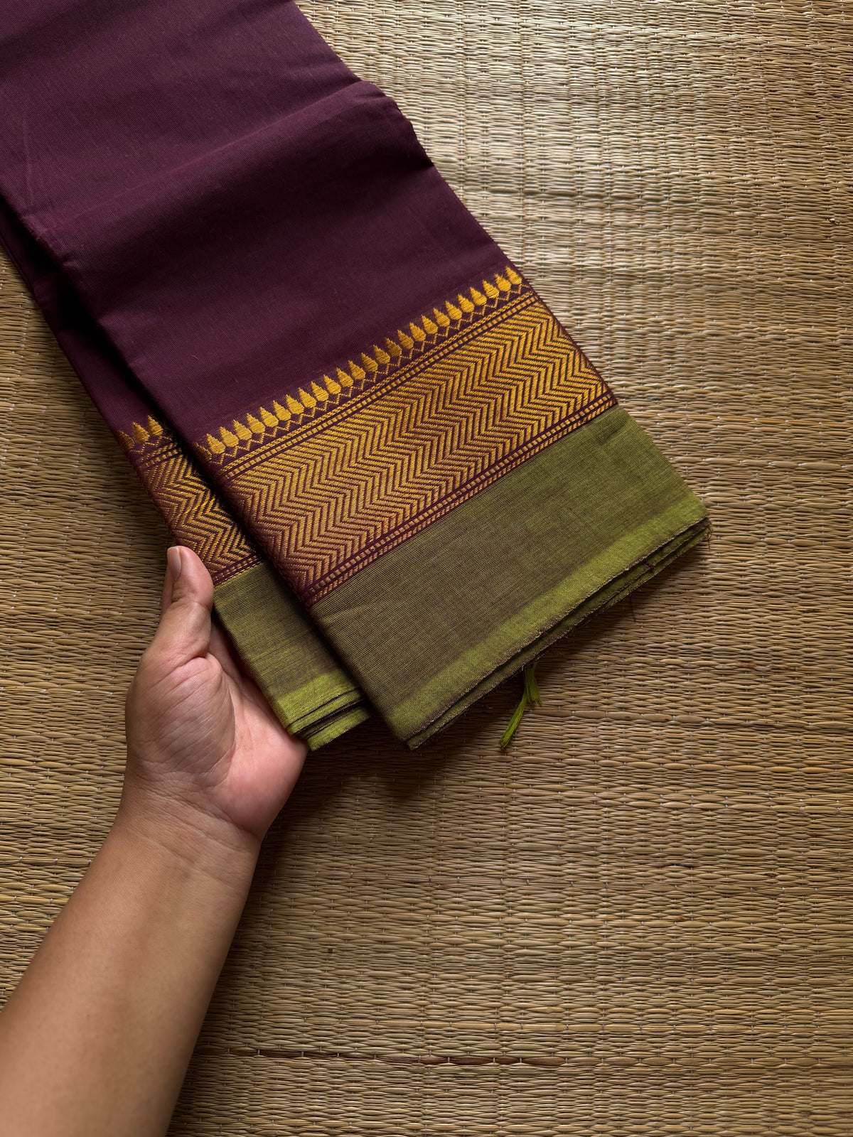 RF856 Coffee Brown shade Kanchi cotton saree
