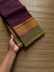 RF856 Coffee Brown shade Kanchi cotton saree
