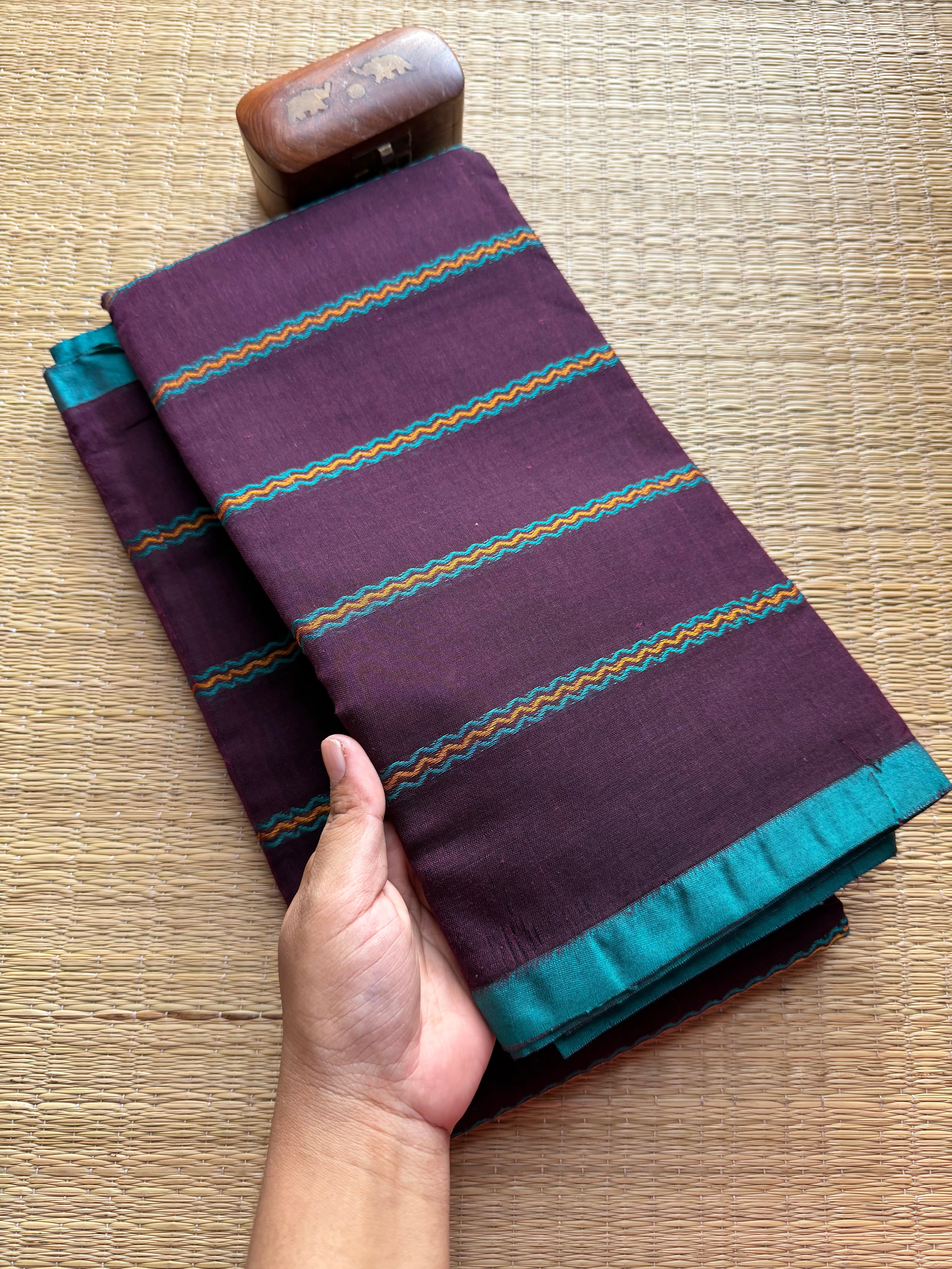 Dual Tone Mercerised Narayanpet Cotton Saree