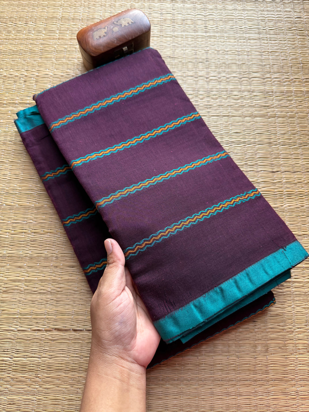 Dual Tone Mercerised Narayanpet Cotton Saree