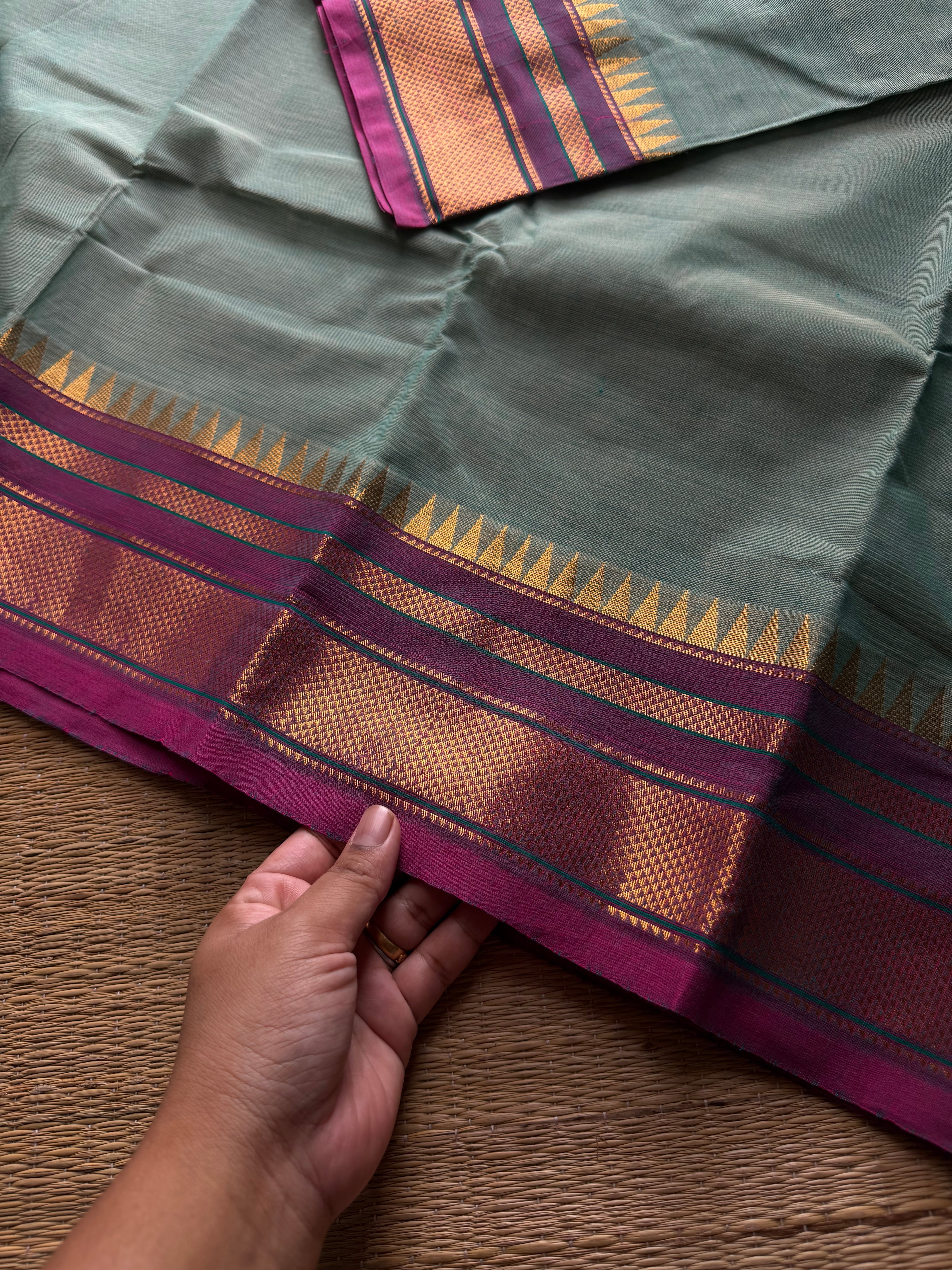 RF1429 Pastel blue dual tone Kanchi cotton saree