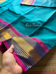 RF89 Peacock Blue with royal blue combination with unique Zari border