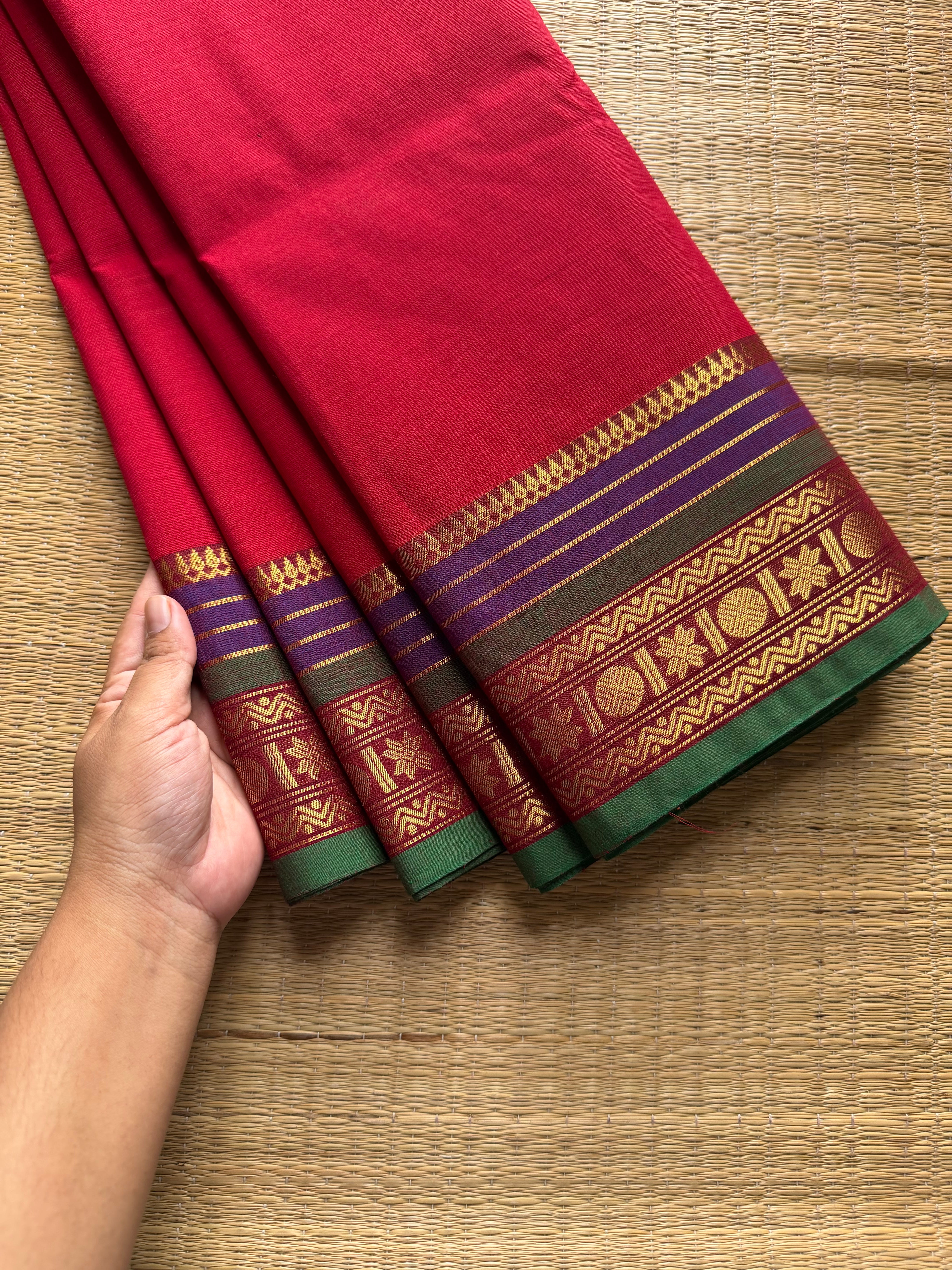 RF763 Reddish maroon shade Kanchi cotton saree ~ Silk Saree Inspired