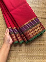 RF763 Reddish maroon shade Kanchi cotton saree ~ Silk Saree Inspired