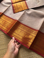 RF737 Beige shade Kanchi cotton saree ~ Silk Saree Inspired