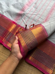 RF1010 Light grey ~ Kanchi cotton saree