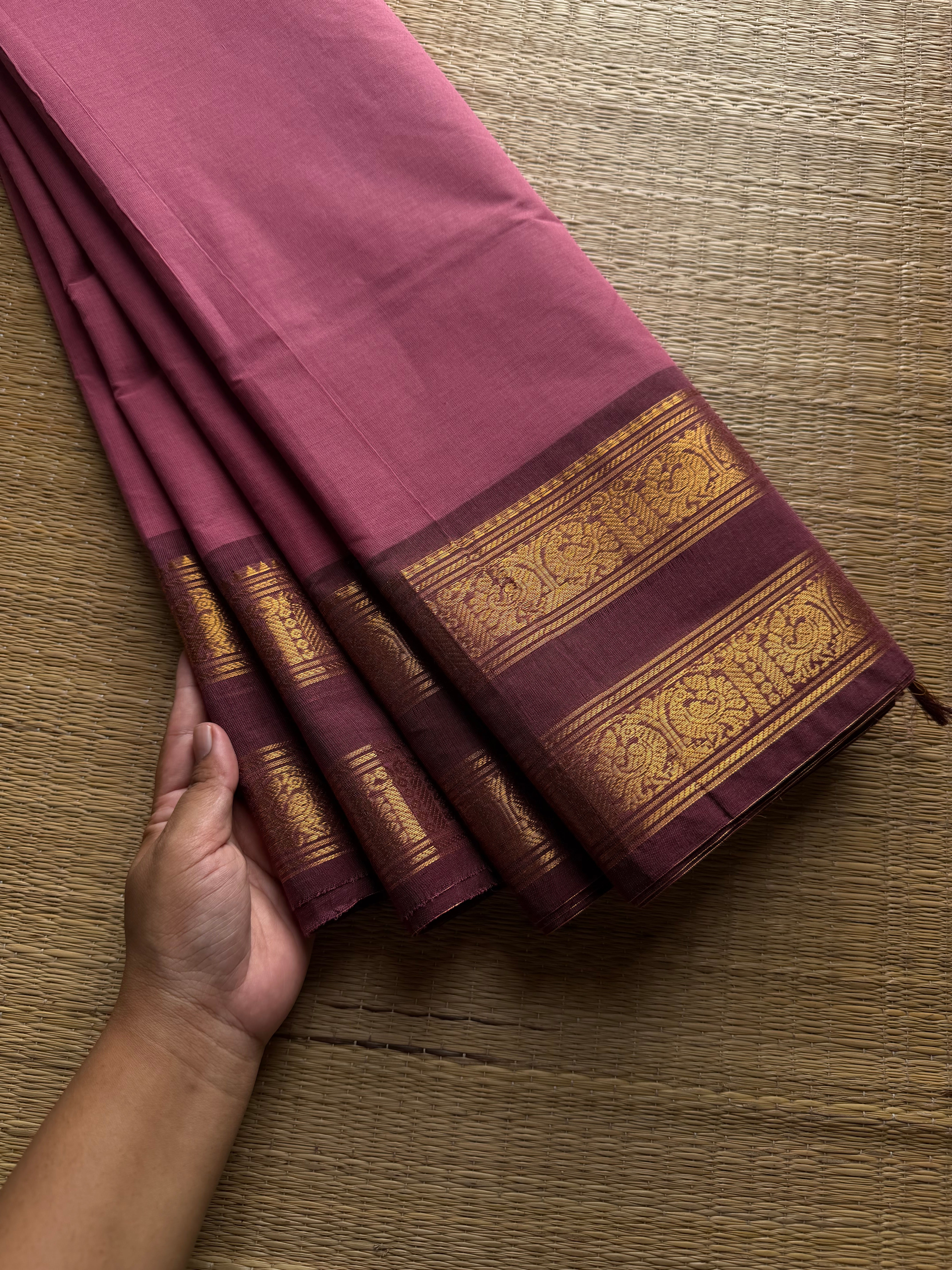 RF941 Light pink shade Kanchi cotton saree