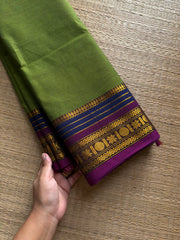 RF1141 Green ~ Silk saree inspired Kanchi cotton saree
