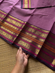 RF833 Lavender shade Kanchi cotton saree ~ Varisaipet border