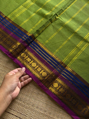 RF1141 Green ~ Silk saree inspired Kanchi cotton saree