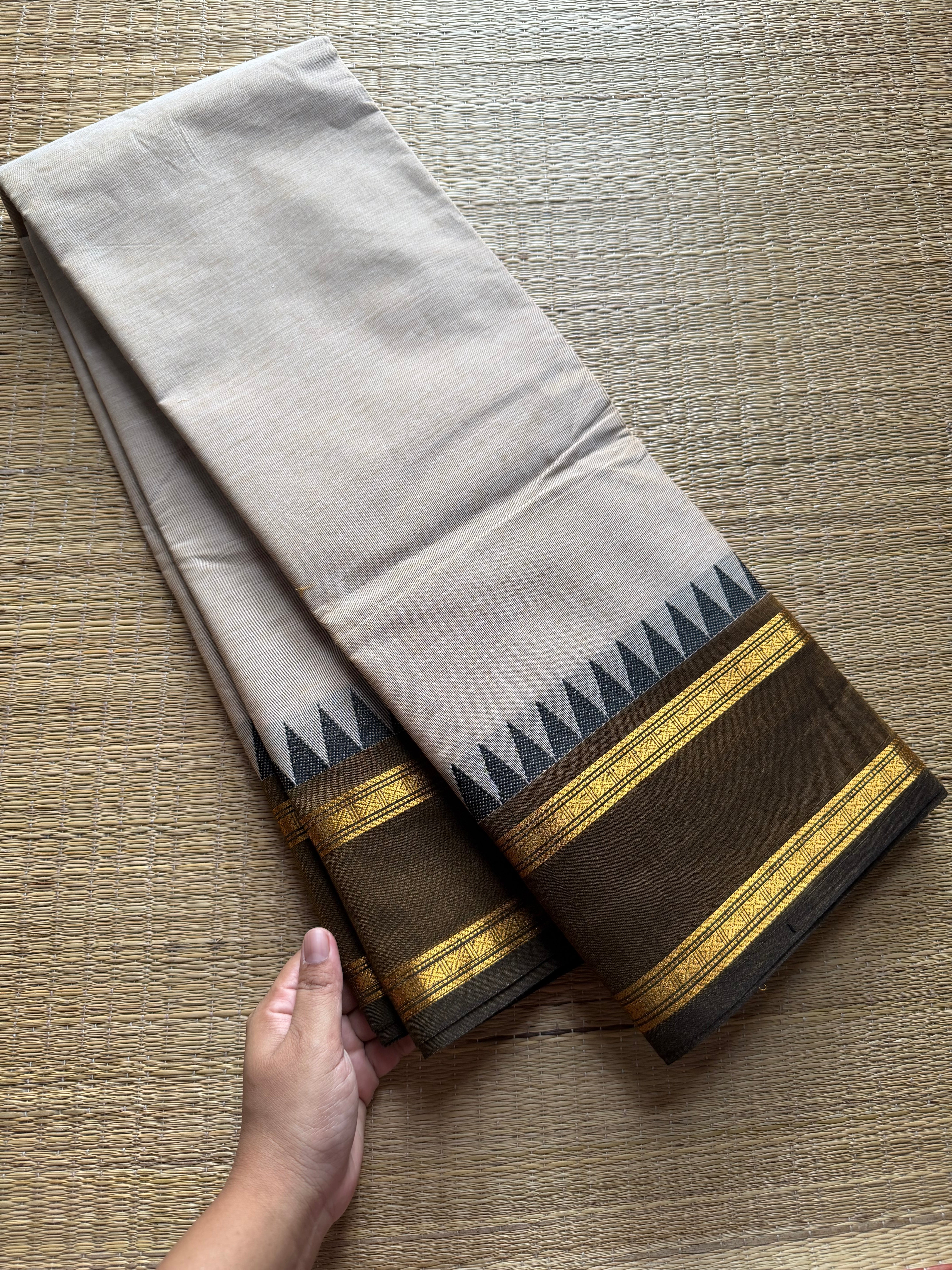 RF408 Cream Shade Kanchi Cotton Saree