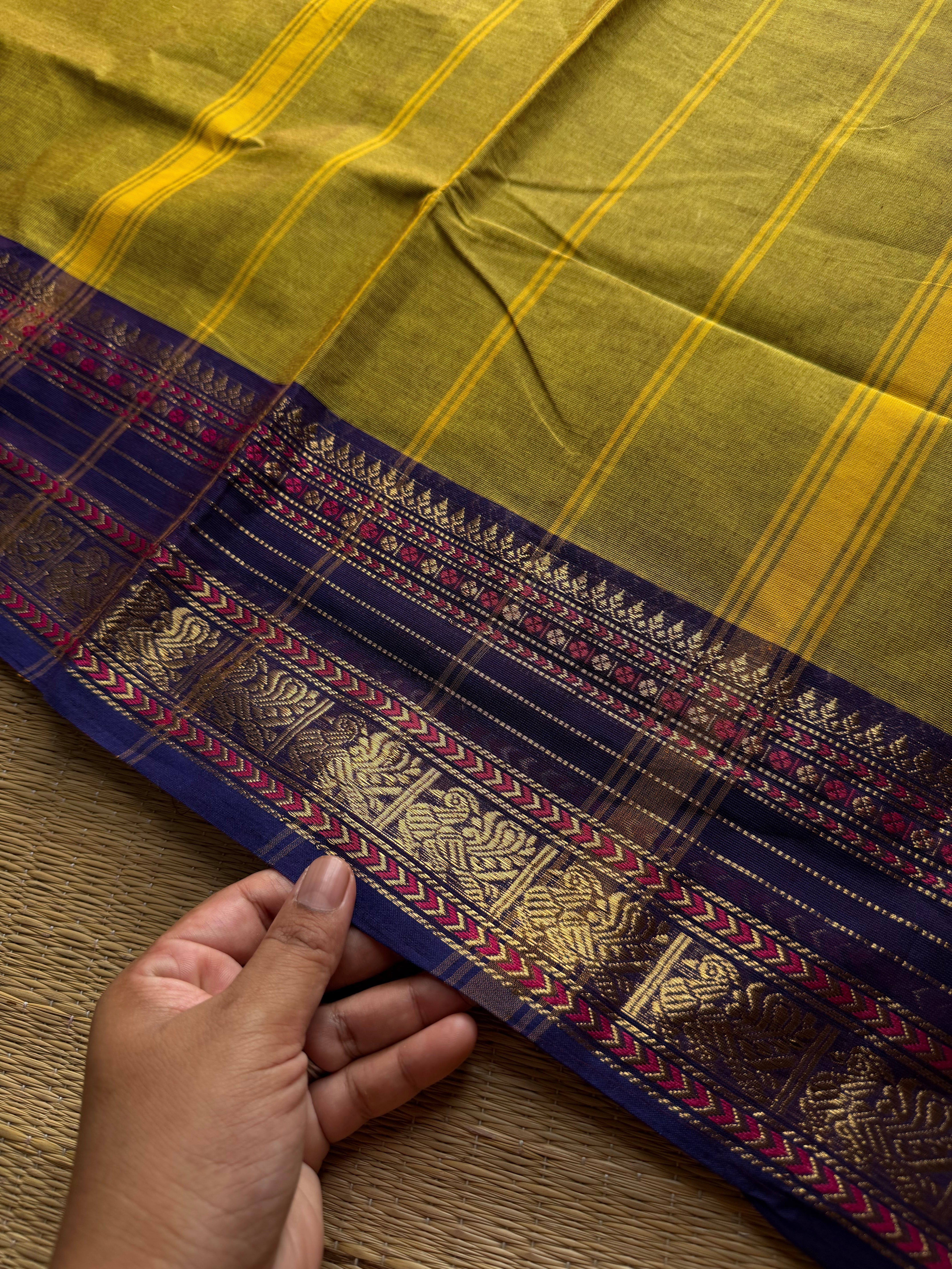 RF877 Dual tone green shade Kanchi cotton saree ~ Silk Saree Inspired