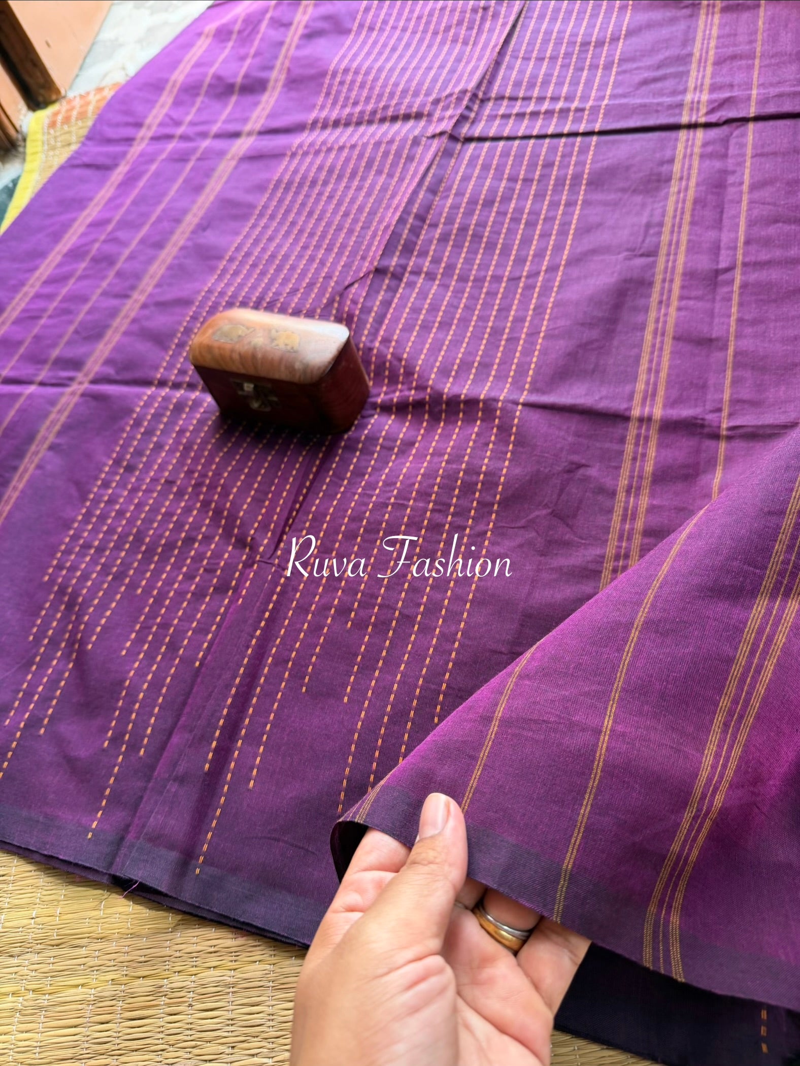 RF87 Monotone Purple Shade Premium & soft Kanchi Cotton Saree