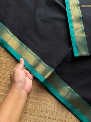 RF988 Black ~ Small border Kanchi cotton saree