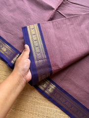 RF994 Light lavender shade ~ Small border Kanchi cotton saree