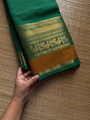RF1421 Green shade Kanchi cotton saree