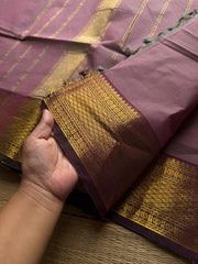 RF939 Dual tone light lavender shade Kanchi cotton saree