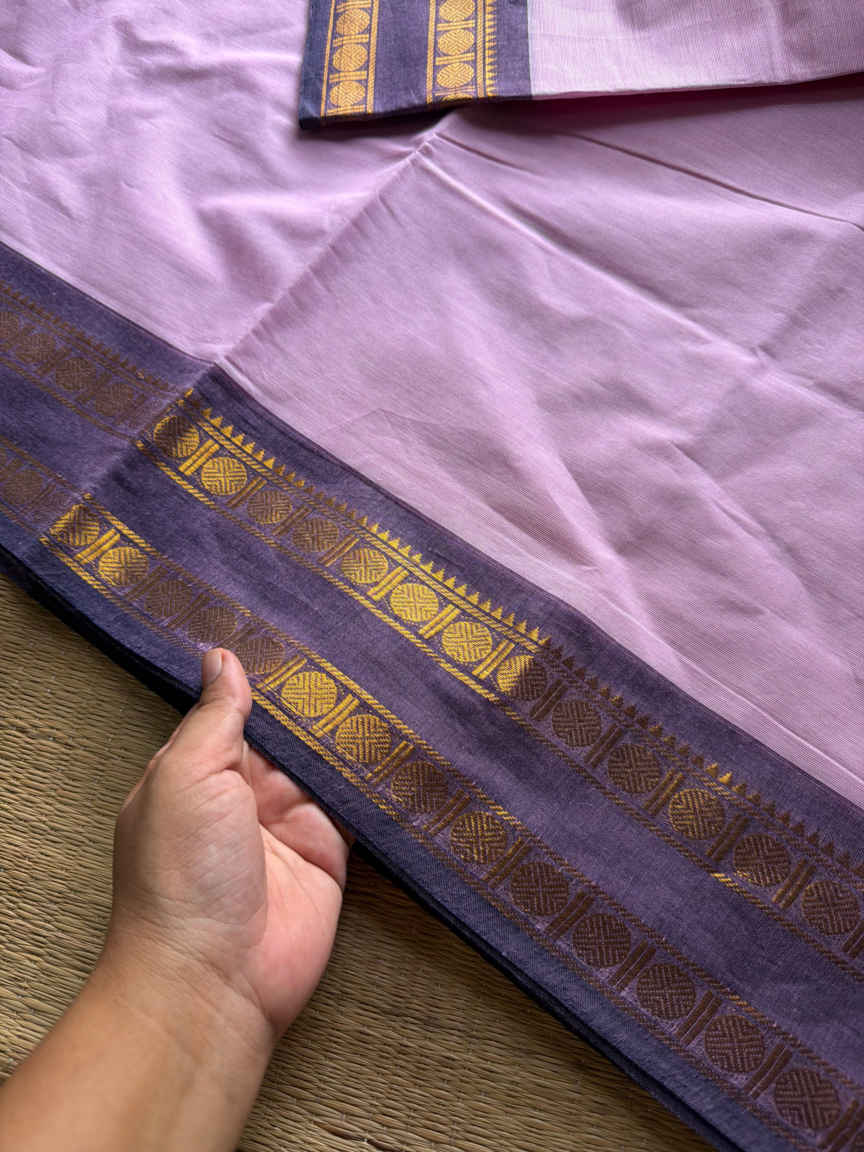 RF1142 Pastel shade Kanchi cotton saree