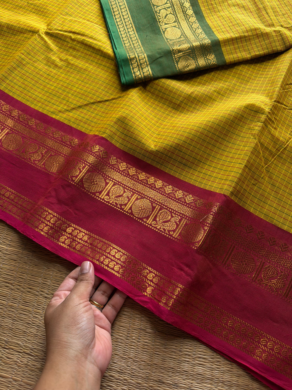 RF1321 Kattam Edition with Ganga Jamuna Border ~ yellow