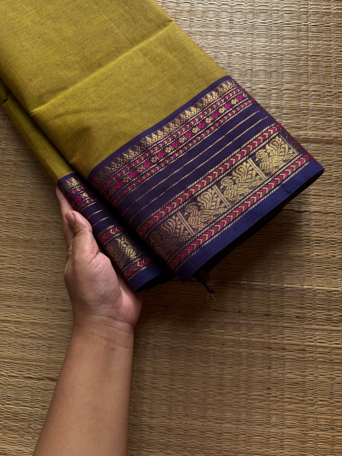 RF877 Dual tone green shade Kanchi cotton saree ~ Silk Saree Inspired