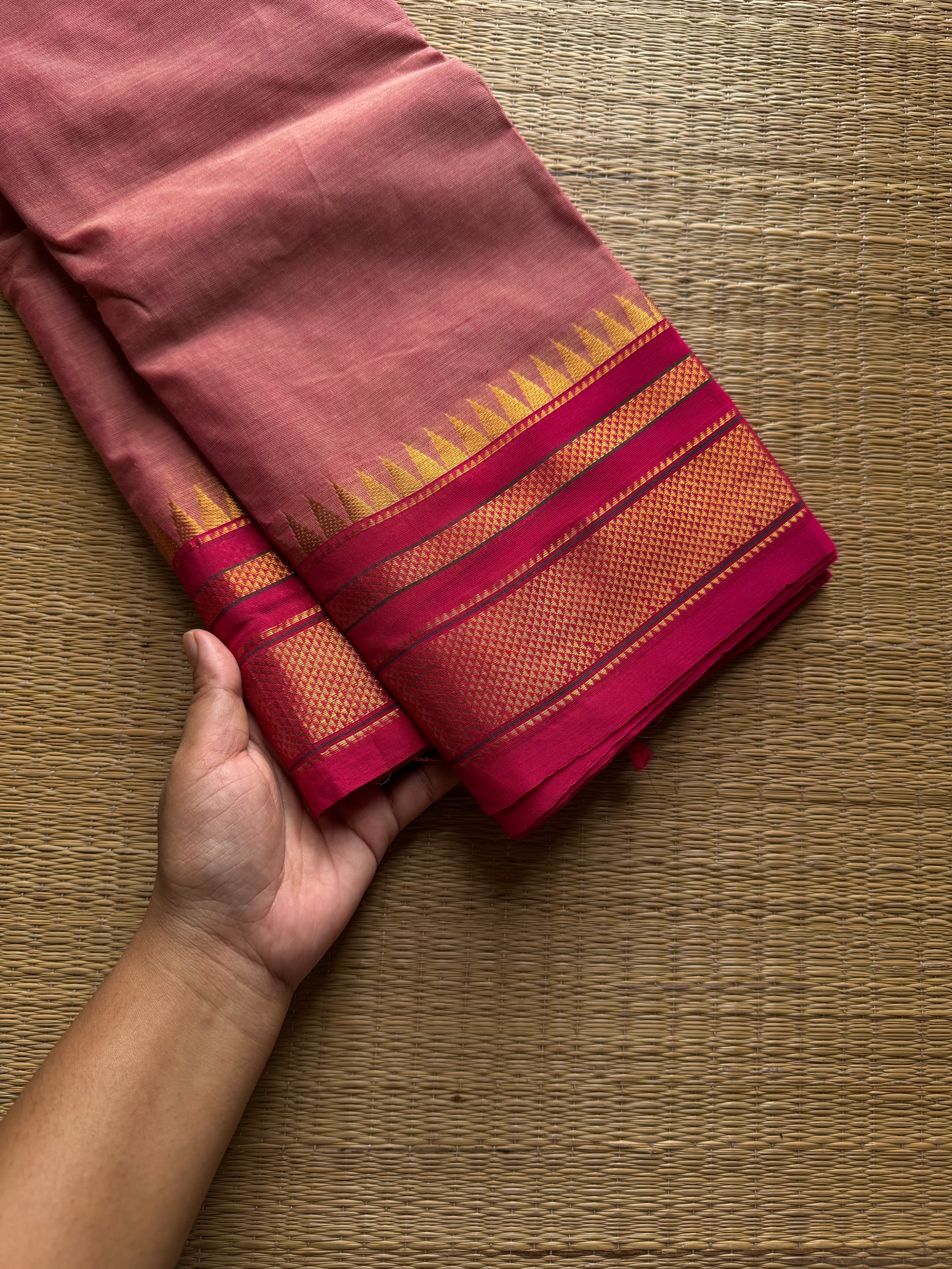 RF1428 Pastel pink ~ Kanchi Cotton saree