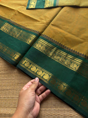 RF954 Green gram shade Kanchi cotton saree