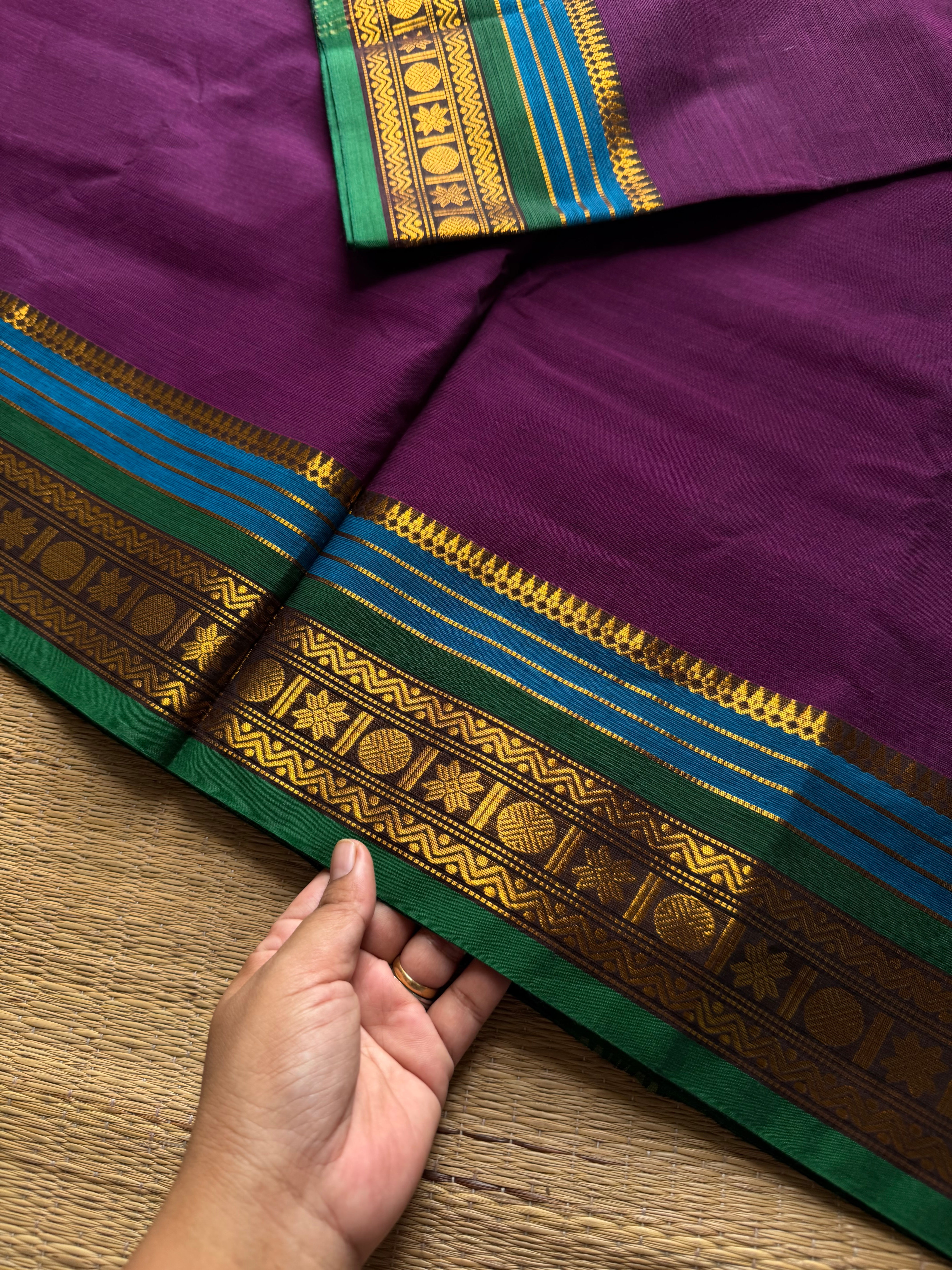 RF1227 Purple shade Kanchi cotton saree ~ Silk saree inspired