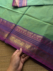 RF953 Apple green shade Kanchi cotton saree