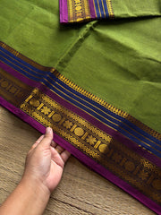 RF1141 Green ~ Silk saree inspired Kanchi cotton saree