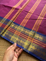 RF691 Dark magenta pink ~ Silk Saree Inspired Kanchi Cotton saree