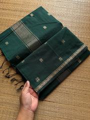 RF574 Monotone red shade Maheswari semi silk cotton saree