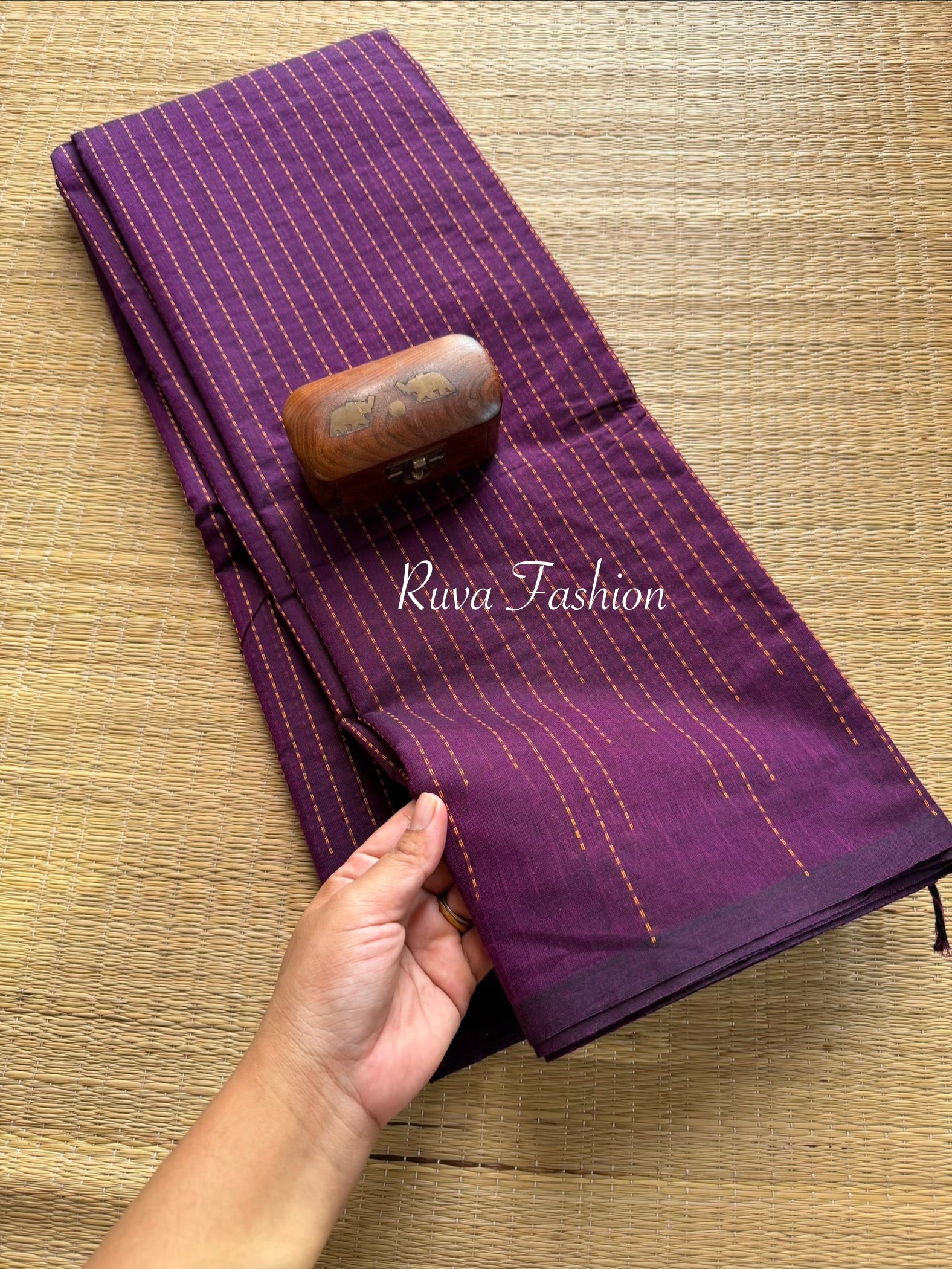 RF87 Monotone Purple Shade Premium & soft Kanchi Cotton Saree