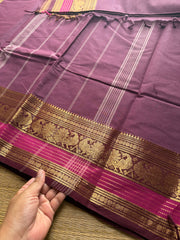 RF339 Dark onion pink shade shade Kanchi cotton saree with silk saree inspired Zari border