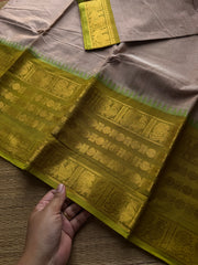 RF940 Beige shade Kanchi cotton saree ~ Silk saree inspired