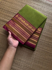 RF1298 Dual tone parrot green shade Kanchi Cotton Saree ~ Silk Saree Inspired