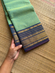RF1162 Dual tone Apple green shade Kanchi cotton saree