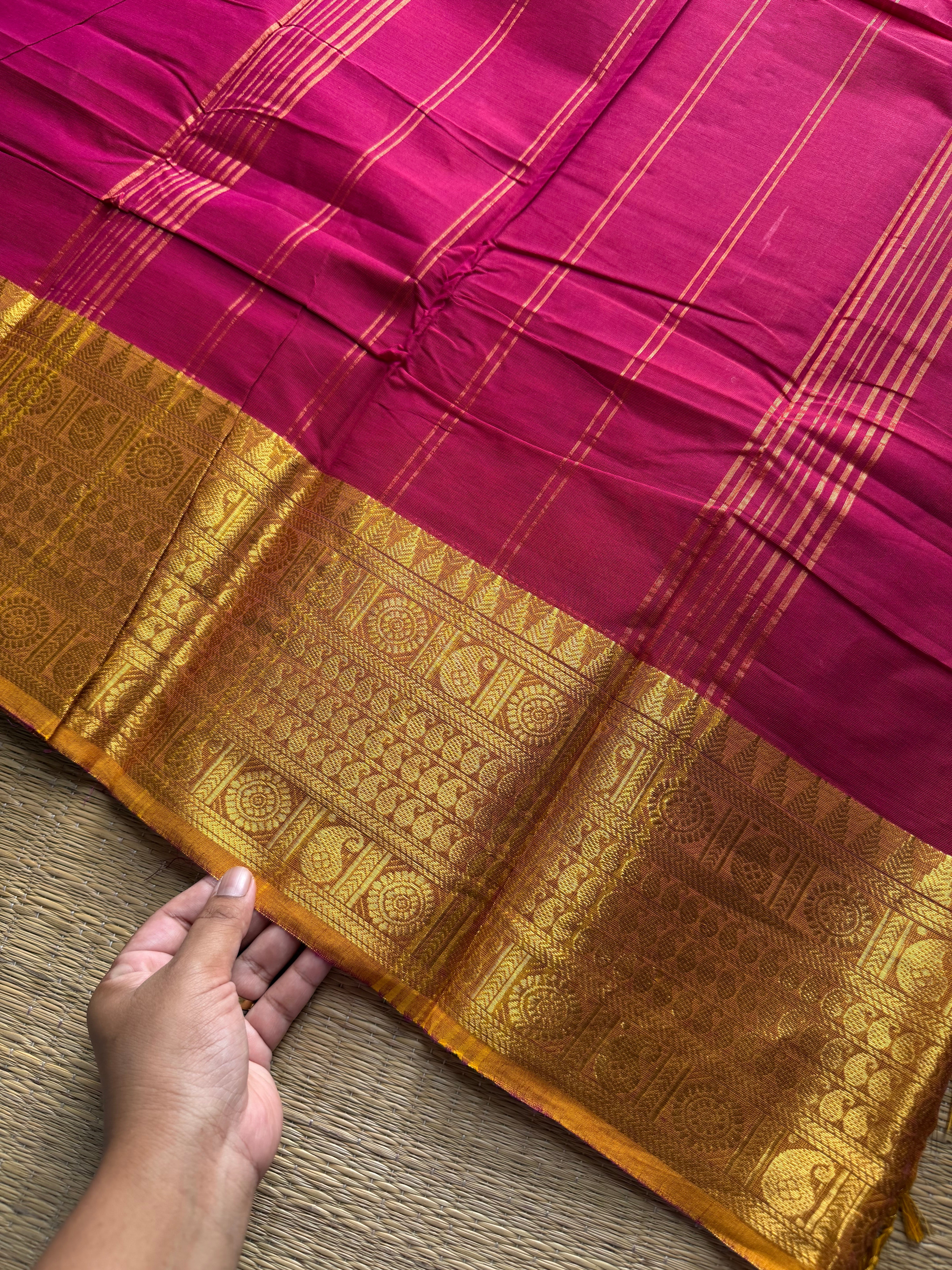 RF1006 Magenta pink ~ Kanchi cotton saree