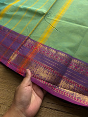 RF953 Apple green shade Kanchi cotton saree
