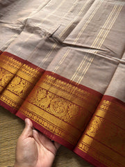 RF737 Beige shade Kanchi cotton saree ~ Silk Saree Inspired