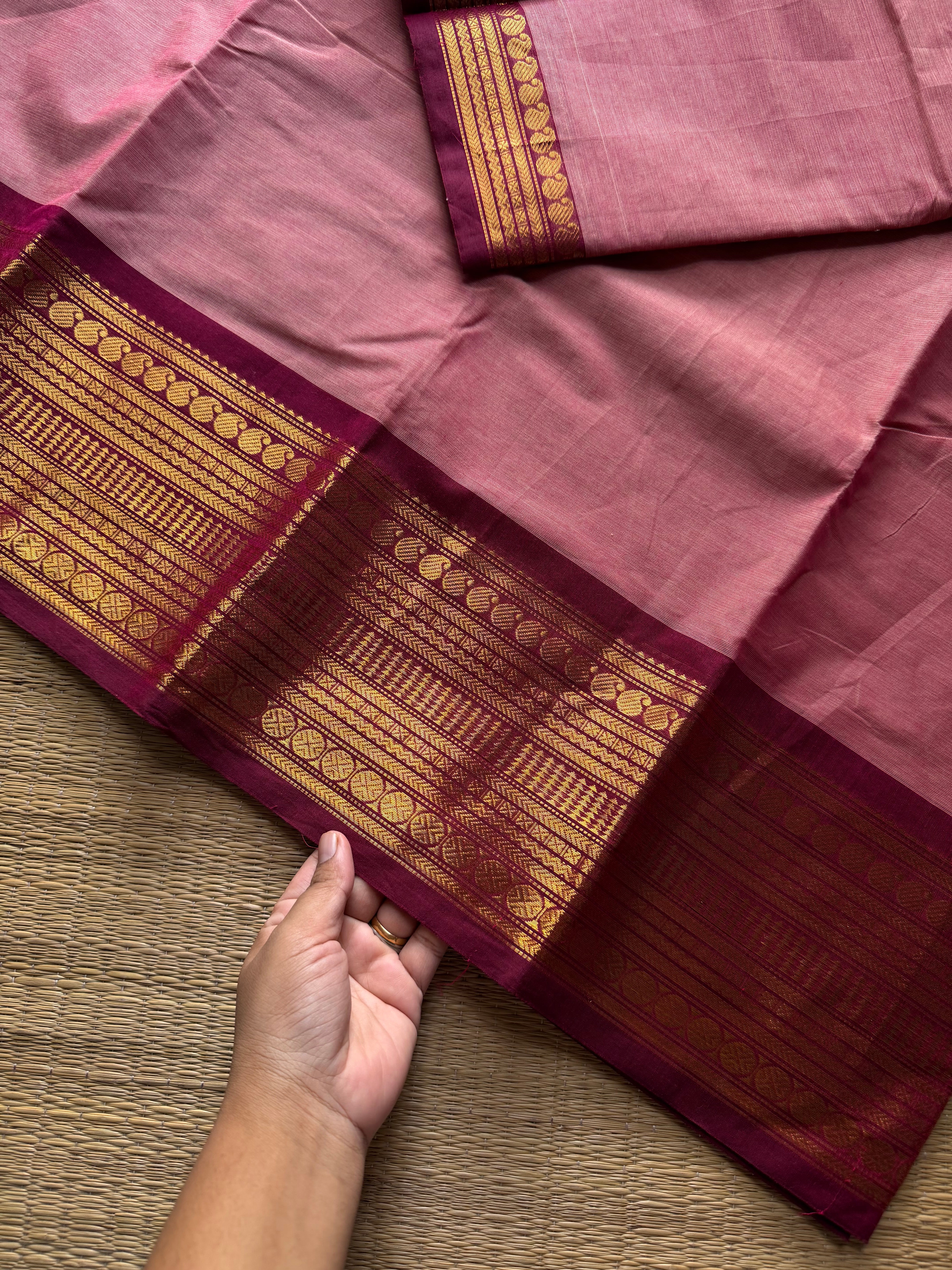 RF1248 Pastel Pink Shade Kanchi Cotton Saree ~ Silk Saree Inspired