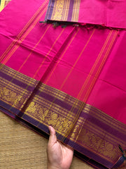RF424 Magenta Pink shade Kanchi cotton saree