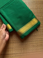 RF991 Green ~ Small border Kanchi cotton saree