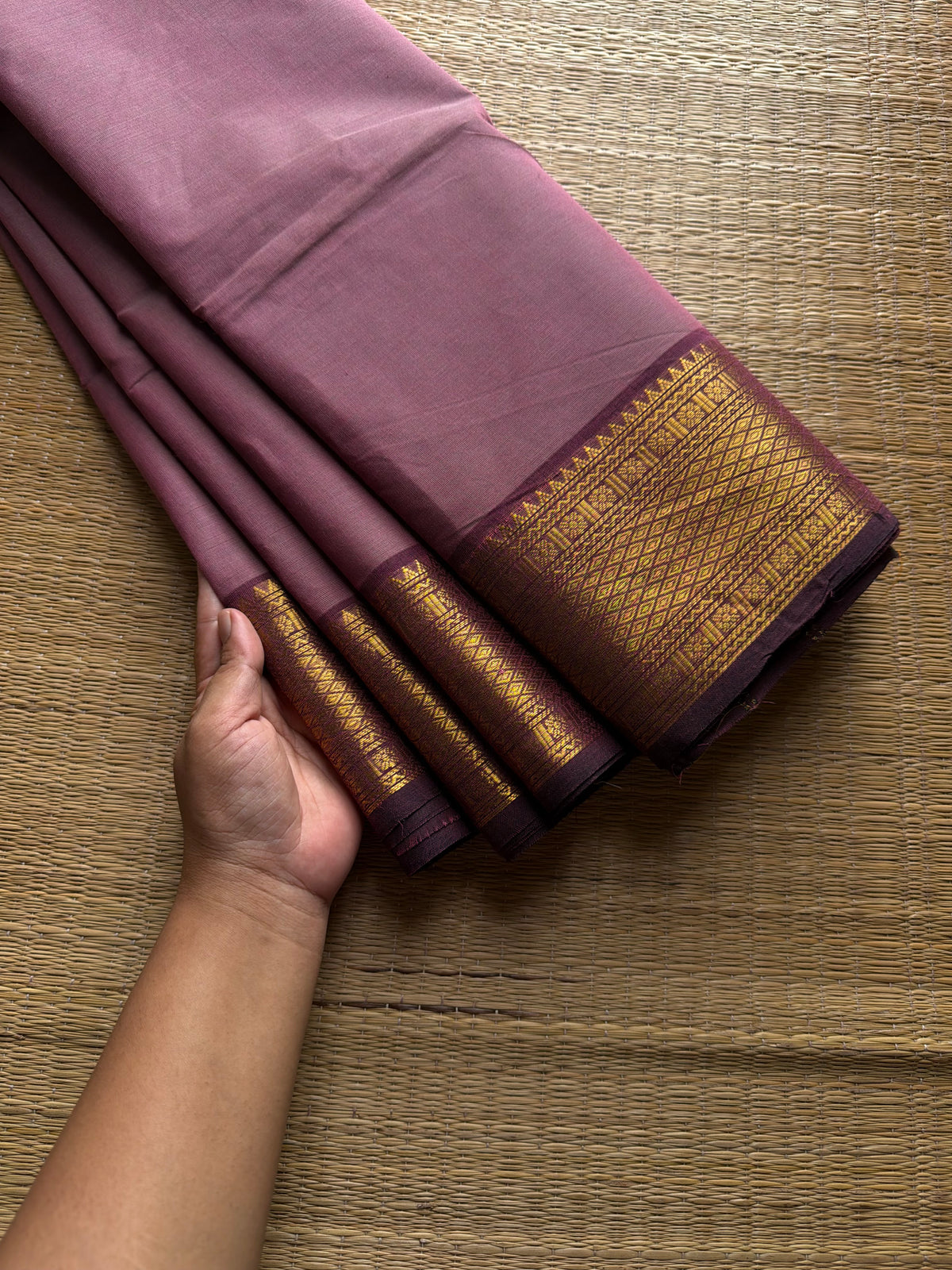 RF939 Dual tone light lavender shade Kanchi cotton saree