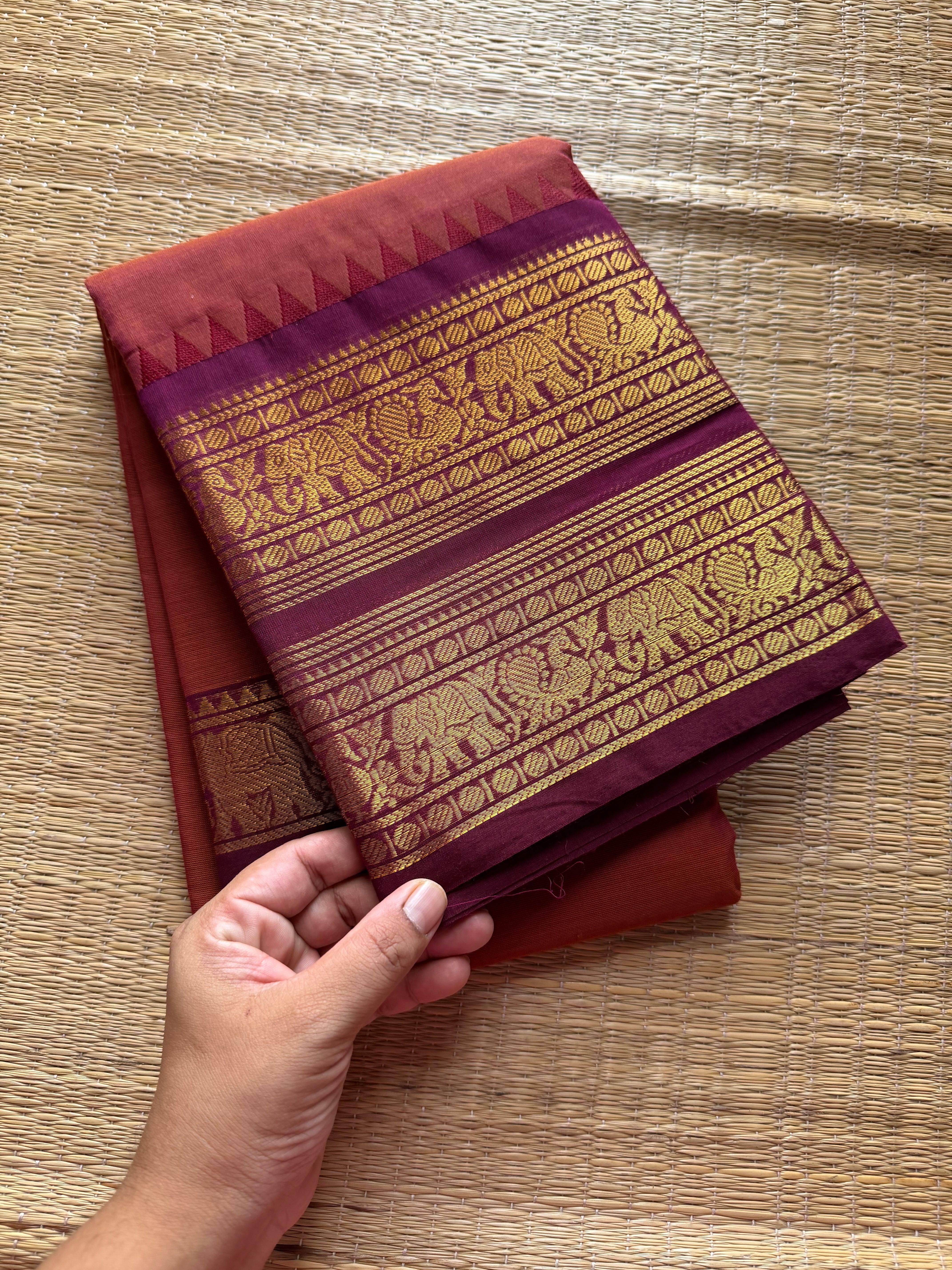 RF346 Unique Colour Combination Kanchi Cotton Saree