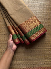 RF946 Beige shade Kanchi cotton saree