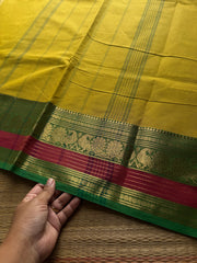 RF950 Dual tone yellow shade Kanchi cotton saree